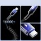 7. Joyroom S-A43 Crystal-Clear Serie 3A USB-A – USB-C Spiralkabel 1,5 m – Schwarz