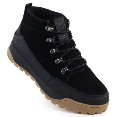 Herren-Lederstiefel, ungefüttert, schwarz, Big Star SS174265