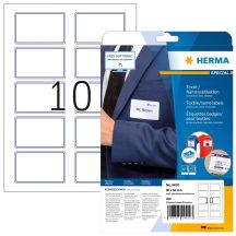 HERMA 4410 Selbstklebende Etiketten Abgerundetes Rechteck Ablösbar Blau, Weiß 200 Stück.