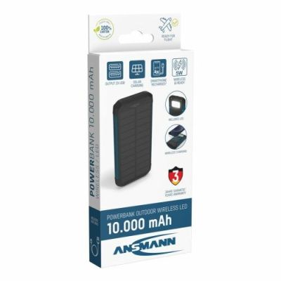 2. Ansmann PB212W Lithium-Polymer-Akku (LiPo) 10000 mAh Schwarz, Blau