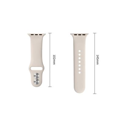 3. Tech-Protect Silikonarmband für Apple Watch 44 / 45 / 46 / 49 mm – Beige