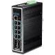 5. TRENDnet 12-Port Gigabit Managed L2+ PoE+ Metal Industrial Switch