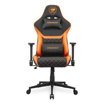 2. COUGAR CGR-A2F Universal-Gaming-Stuhl, gepolsterter Sitz, Schwarz, Orange