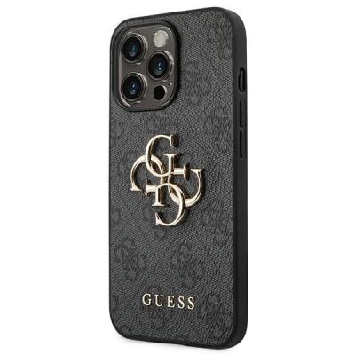2. Guess 4G Big Metal Logo Case für iPhone 14 Pro - Grau