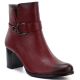 Gefütterte Damen-Ankle-Boots mit Blockabsatz, rot, M.Daszyński SA125-32