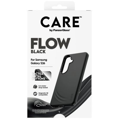 2. CARE by PanzerGlass Flow Black QI Hülle für Samsung Galaxy S26 - Schwarz