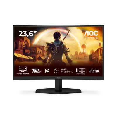 13. AOC G4 C24G42E Computermonitor 59,9 cm (23,6 Zoll) 1920 x 1080 Pixel Full HD LED Schwarz, Rot