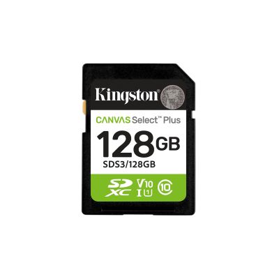 3. KINGSTON SDXC 128GB Canvas Select Plus Gen3 150MB/s