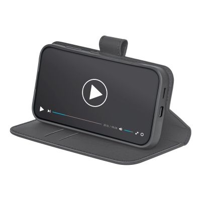 2. Puro Booklet Case mit Klappe und Geldbörse für Samsung Galaxy S25+ – Schwarz