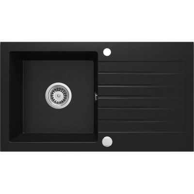 Einzelbecken-Granitspüle mit Abtropffläche