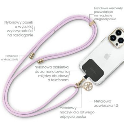 2. Guess CBDY Cord-Handyband – Flieder