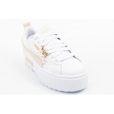 6. Puma Mayze Coquette Damen-Sneaker, weiße Plateau-Sportschuhe