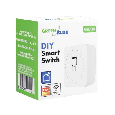 6. GREENBLUE WLAN-Einbaurelais, kompatibel mit Android/iOS/Alexa/Google Home, 100–240 V Wechselstrom, 50/60 Hz, max. 16 A, für 150-W-LED-Lampen GB739