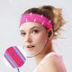 4. Elastisches Stirnband aus Stoff zum Laufen Fitness orange