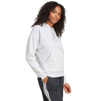 4. adidas Essentials Damen-Sweatshirt mit kleinem Logo, warm und gemütlich, Hellgrau, JN1853