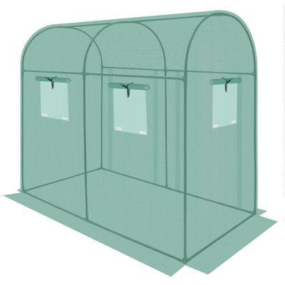 40. Gewächshaus-Gartentunnel mit zwei Eingängen für Tomaten und Gurken, 200 x 100 x 180 cm, grün