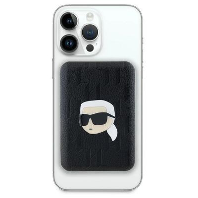2. Karl Lagerfeld Induktions-Powerbank KLPB5FPGKSKIHK 16W 5000mAh schwarz/schwarz Karl Head Pin MagSafe