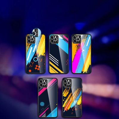 17. Color Glass Case Handyhülle Schutzhülle aus Panzerglas für iPhone 11 Pro Max pattern 1