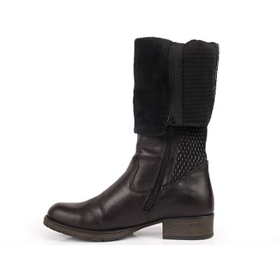 4. Rieker W Z9591-00 schwarze Lederstiefel 