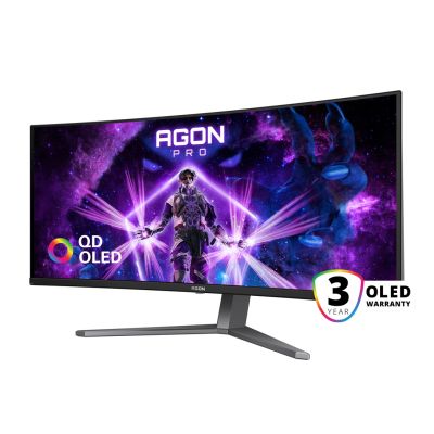 6. AOC AGON PRO AG346UCD Computermonitor 86,4 cm (34") 3440 x 1440 px Wide Quad HD QD-OLED Schwarz, Grau