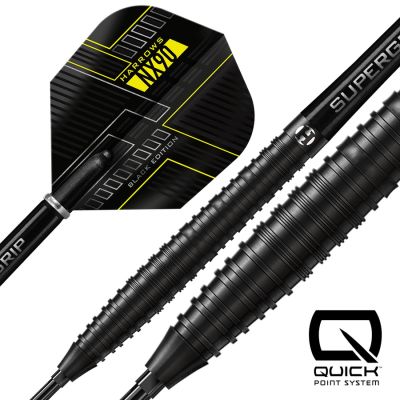 2. Harrows NX-90 Black Edition QP Darts, 90 % Stahlspitze