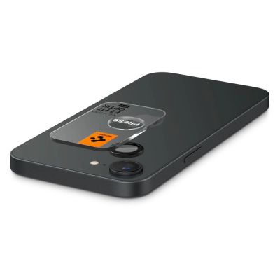 5. Spigen Optik Pro GLAS.TR „Ez Fit“ Kameraschutzhülle, 2er-Pack für iPhone 16e / 17e – Schwarz