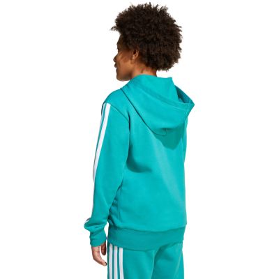 7. adidas 3-Streifen Fleece-Hoodie 225 Türkis JN2417