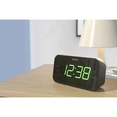 13. Philips TAR3306/12 Digitaler Wecker Schwarz