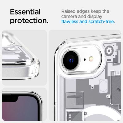 15. Spigen Ultra Hybrid MagSafe Hülle für iPhone 16e / 17e Zero One – Weiß