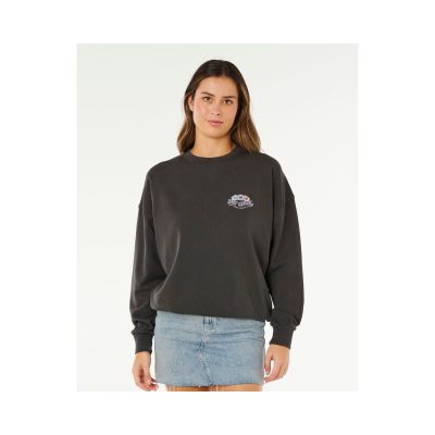 RIP CURL Bells Heritage Crew Damen-Sweatshirt Schwarz