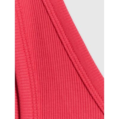 6. Schmal geschnittenes, geripptes Damen-Stricktop 4F 4FRSS26TSLEF337-62S
