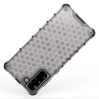 6. Gepanzerte Hülle mit Wabenstruktur und Gelrahmen für Samsung Galaxy S22 + (S22 Plus) schwarz