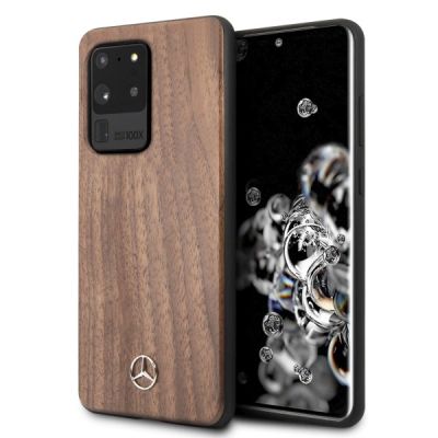Mercedes Wood Line Walnut Case für Samsung Galaxy S20 Ultra - Braun