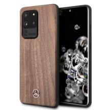 Mercedes Wood Line Walnut Case für Samsung Galaxy S20 Ultra - Braun