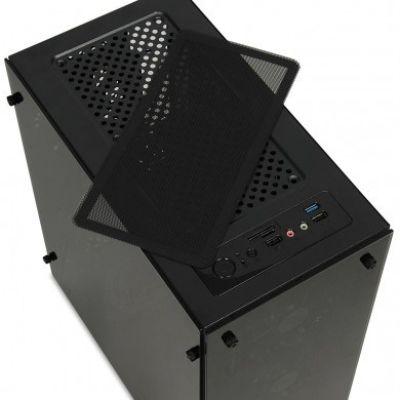 12. IBOX MINI TOWER PASSION V4 GAMING OPV4 Gehäuse (Micro ATX; schwarz)