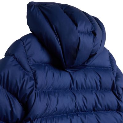 5. adidas Synthetische Daunenjacke, Marineblau, Kinderjacke JL7392