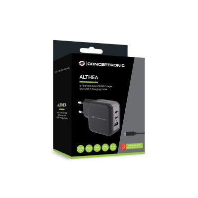 2. Conceptronic ALTHEA17B Universelles Handy-Ladegerät Schwarz AC-Schnellladung Intern