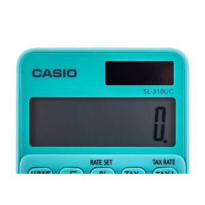 3. CASIO Taschenrechner SL-310UC-GN, 10-stellig, 70 x 118 mm, Karton, grün