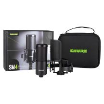Shure SM4-K-KIT – Extern polarisiertes Kondensatormikrofon, Halterung, Popfilter, Tasche
