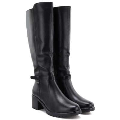 5. Damenstiefel mit Absatz, schwarz Potocki SZ12829