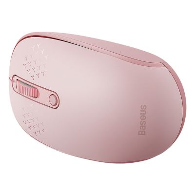 5. Kabellose Maus Baseus F01B 2,4 GHz + Bluetooth 3.0 + 5.0 – rosa