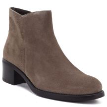 Damen-Ankle-Boots aus Leder mit Blockabsatz, beige, Sergio Leone BT-52-S