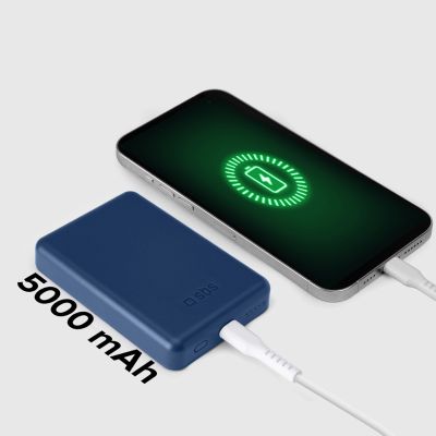 7. Powerbank SBS TEBB5000MAG1CB 5000 mAh kompatibel mit MagSafe - blau