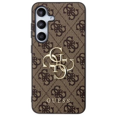 3. Guess 4G Big Metal Logo Hülle für Samsung Galaxy S24 - braun