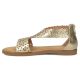 3. Damen-Sandalen Filippo DS7889 mit durchbrochenem Goldmuster