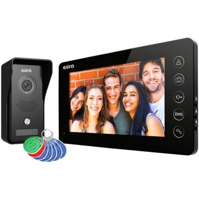 EURA VDP-76A3 Video-Intercom-Monitor (schwarz)
