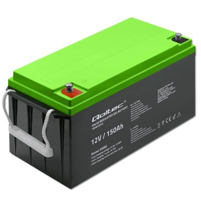 Qoltec Gel-Batterie | 12 V | 150 Ah | Gel | 41,8 kg