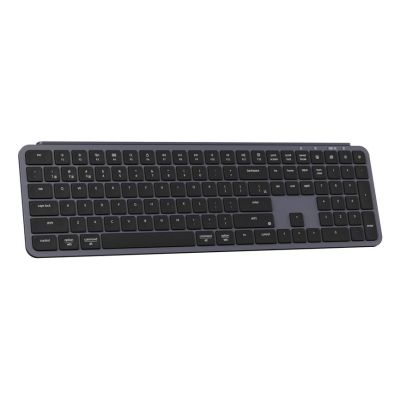 2. Keychron B6P-K1 Tastatur für Zuhause/Büro, USB + Funk + Bluetooth, Grau