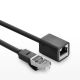 4. Ugreen NW112 11282 Netzwerk-Ethernet-Kabel RJ45 (weiblich) – RJ45 (männlich) F/UTP Cat. 6 1 Gbit/s 3 m – schwarz