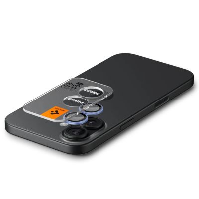 5. Spigen Optik Pro GLAS.TR „EZ FIT“ Kamera-Cover 2er-Pack für iPhone 16 / 16 Plus / 17 - Blau